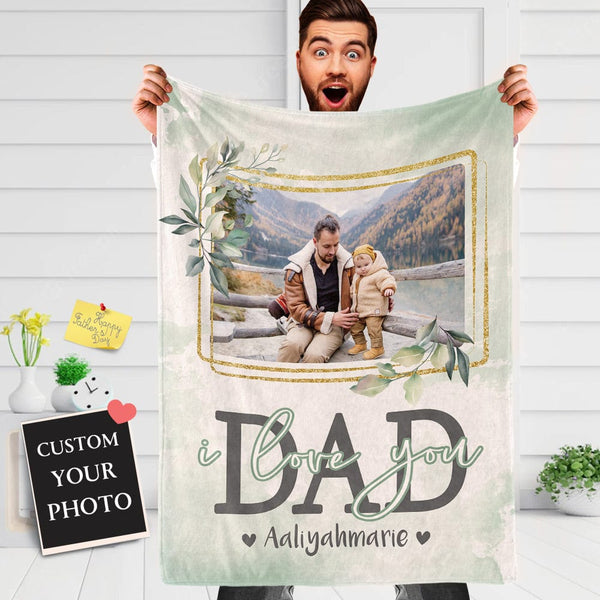 Coperta personalizzata con foto Ti amo papà